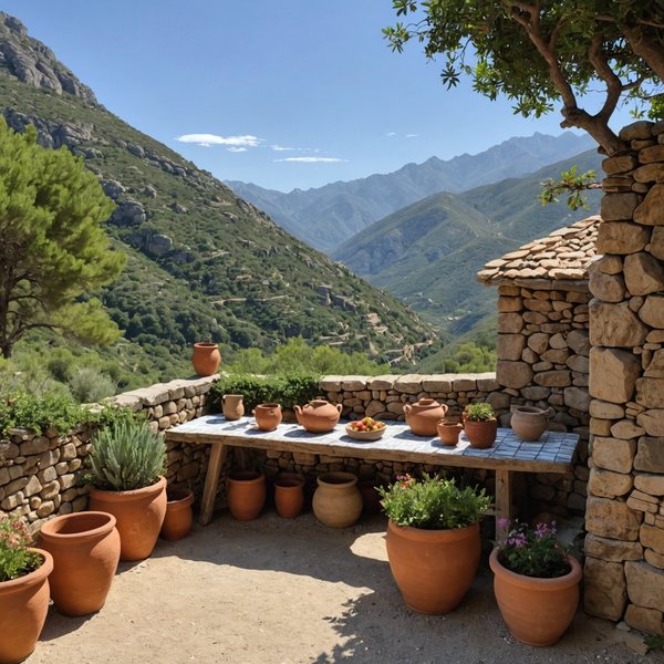 Quels sont les avantages de louer une maison de vacances en Corse avec des ateliers de poterie et des randonnées en montagne?